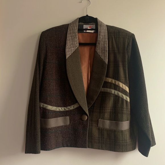 Mary Flanagan patchwork wool coat - Picture 1 of 9
